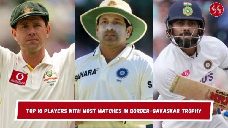 Top 10 Players with Most Matches in Border-Gavaskar Trophy
