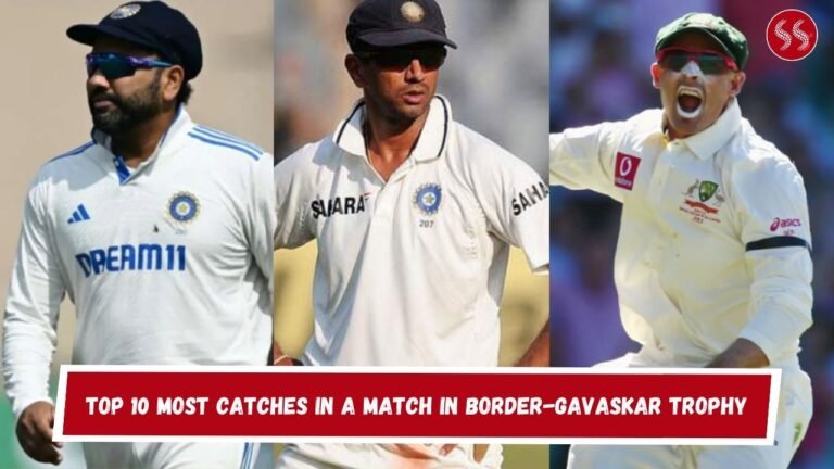Top 10 Most Catches in a Match in Border-Gavaskar Trophy