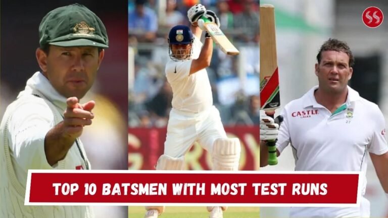 Top 10 Batsmen with Most Test Runs