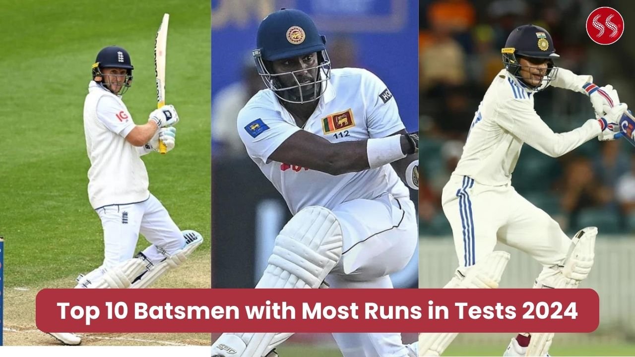 Top 10 Batsmen with Most Runs in Tests 2024