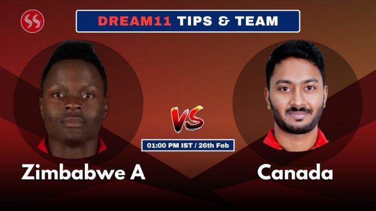 ZIM-A vs CAN Today’s Dream11 Fantasy Team
