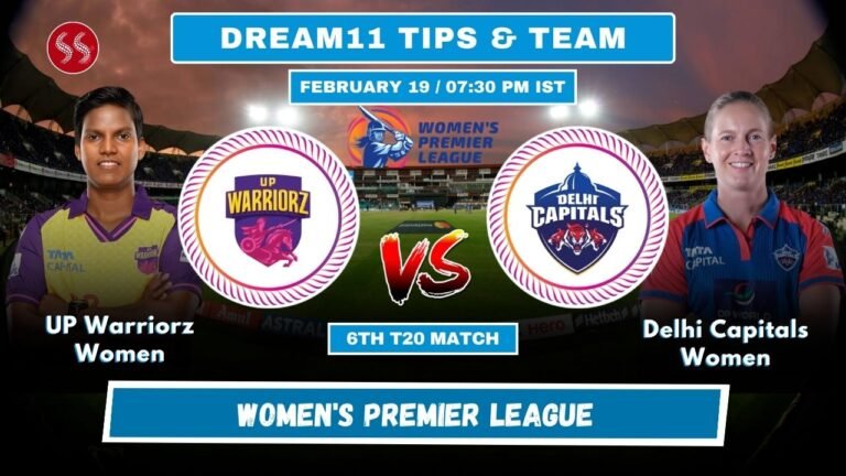 UP-W vs DC-W Today's Dream11 Fantasy Team