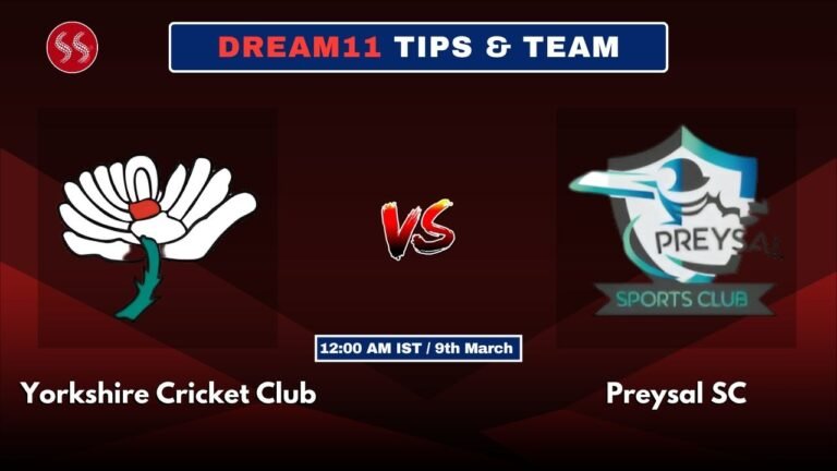 YCC vs PSC Today's Dream11 Fantasy Team