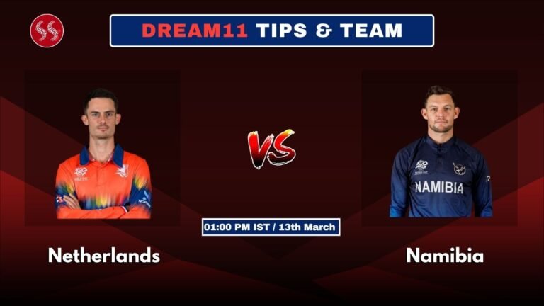 NED vs NAM Today's Dream11 Fantasy Team