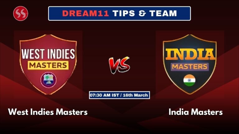 IND-M vs WIM-M Today's Dream11 Fantasy Team