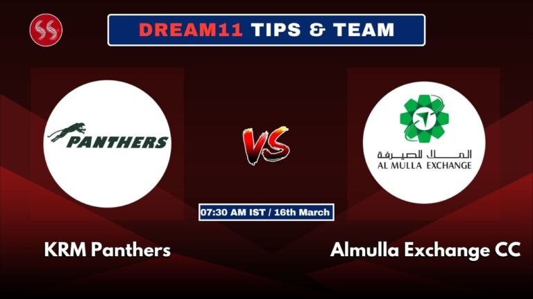 AEC vs KRM Today’s Dream11 Fantasy Team