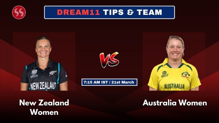 NZ-W vs AUS-W Today's Dream11 Fantasy Team