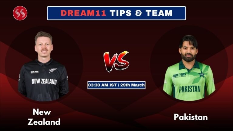NZ vs PAK Today’s Dream11 Fantasy Team
