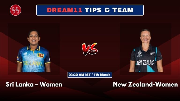 NZ-W Vs SL-W Today's Dream11 Fantasy Team
