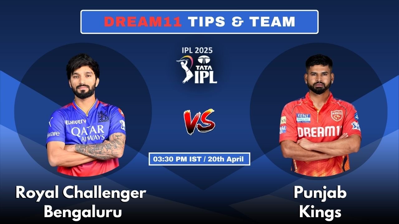 RCB vs PBKS Today’s Dream11 Fantasy Team