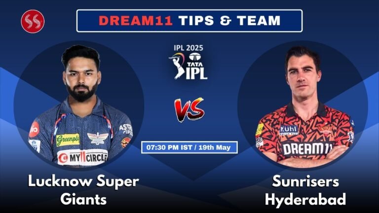 LSG vs SRH Today’s Dream11 Fantasy Team