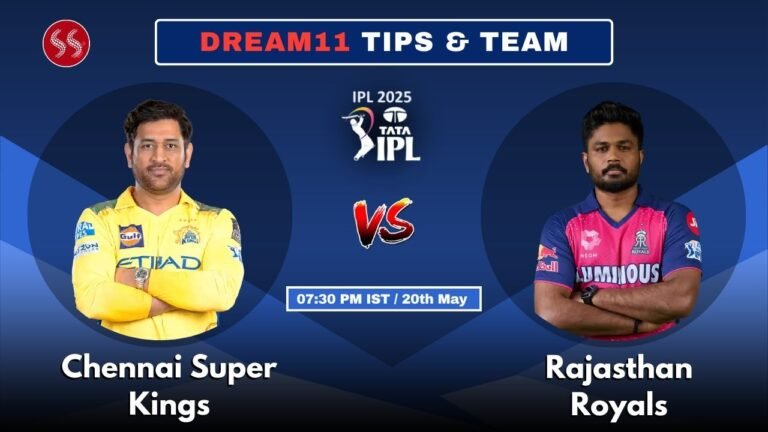 CSK vs RR Today’s Dream11 Fantasy Team