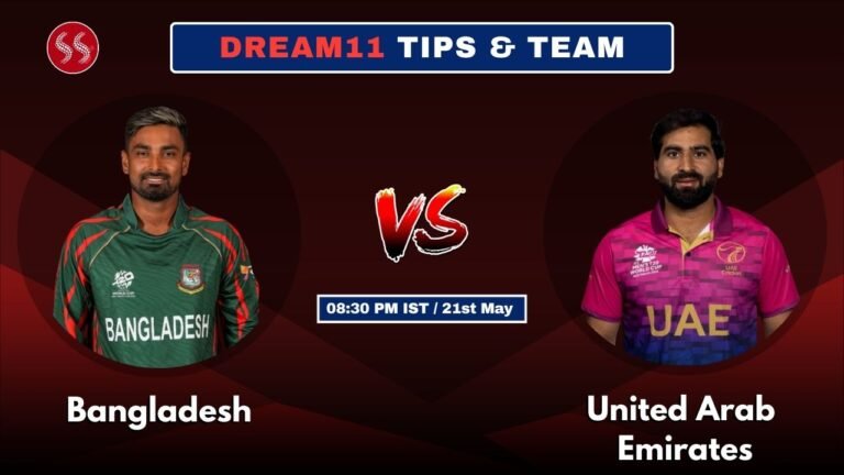 BAN vs UAE Today’s Dream11 Fantasy Team