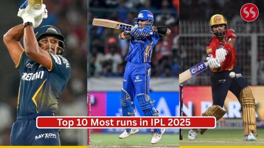Top 10 Most runs in IPL 2025