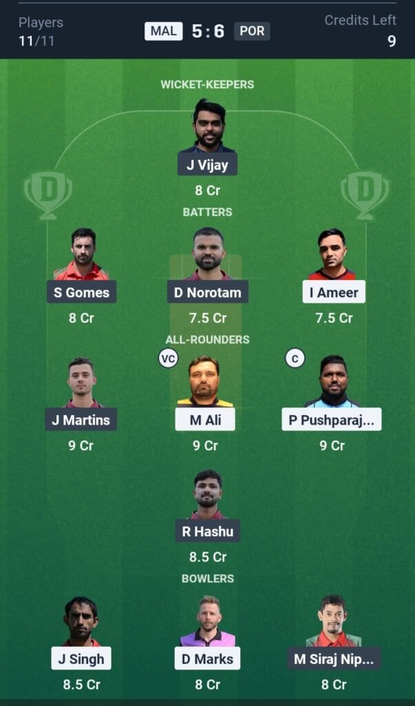 POR vs MAL Today’s Dream11 Fantasy Team: 2nd T20 Match & Pitch Report: 3 POR vs MAL Today’s Dream11 Fantasy Team, 1st T20 2025