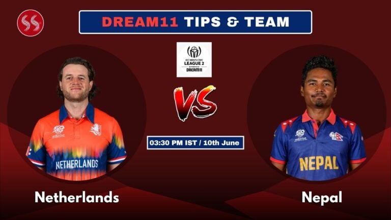 NED vs NEP Today's Dream11 Fantasy Team: 77th ODI Match & Promising Pitch Report