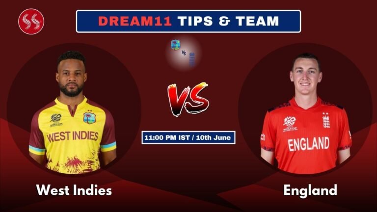 WI vs ENG Today's Dream11 Fantasy Team