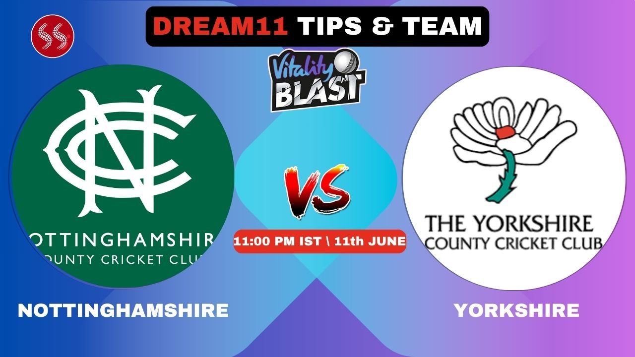 NOT vs YOR Today’s Dream11 Fantasy Team: 39th T20 2025
