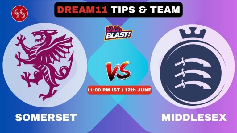 SOM vs MID Today's Dream11 Fantasy Team: 41st T20 2025