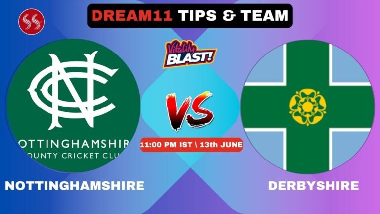 NOT vs DER Today's Dream11 Fantasy Team: 46th T20 2025