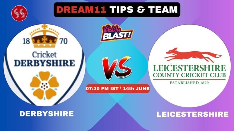 DER vs LEI Today's Dream11 Fantasy Team: 51st T20 Match & Promising Pitch Report