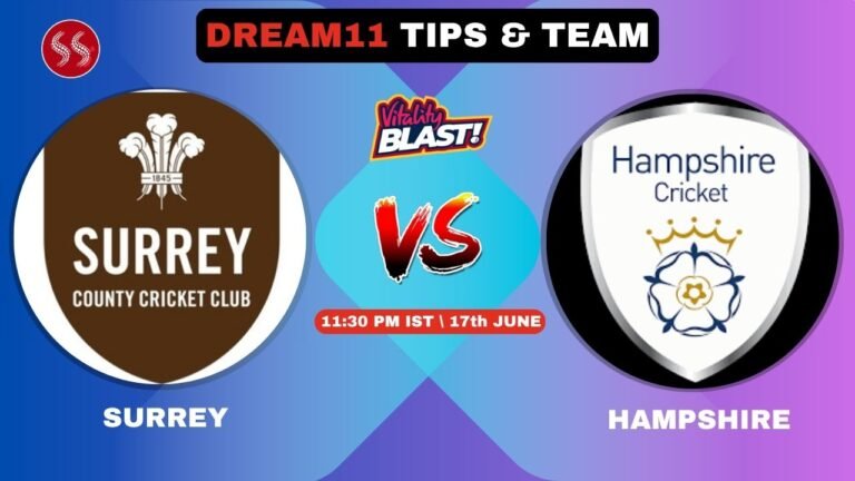 SUR vs HAM Today's Dream11 Fantasy Team: 57th T20 2025