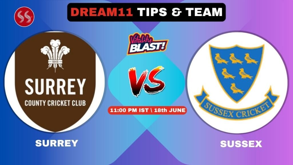 SUR vs SUS Today’s Dream11 Fantasy Team: 59th T20 2025