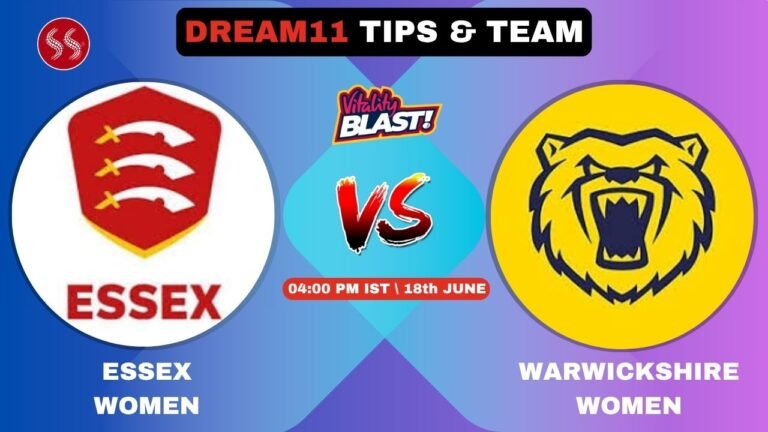 ESS-W vs WAR-W Today’s Dream11 Fantasy Team: 27th T20 2025
