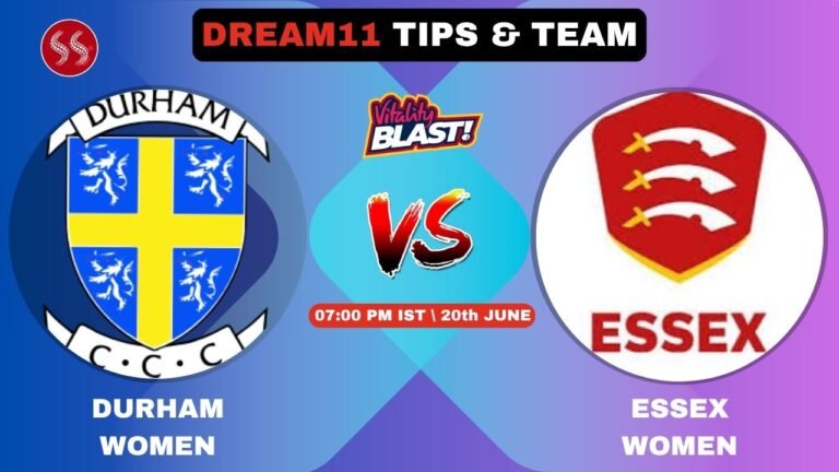 DUR-W vs ESS-W Today's Dream11 Fantasy Team: 32nd T20 2025