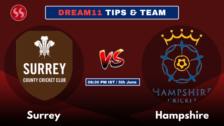SUR vs HAM Today’s Dream11 Fantasy Team: 21th T20 Match & Pitch Report