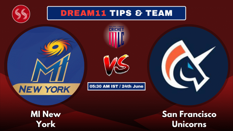 MI NY vs SFU Today's Dream11 Fantasy Team