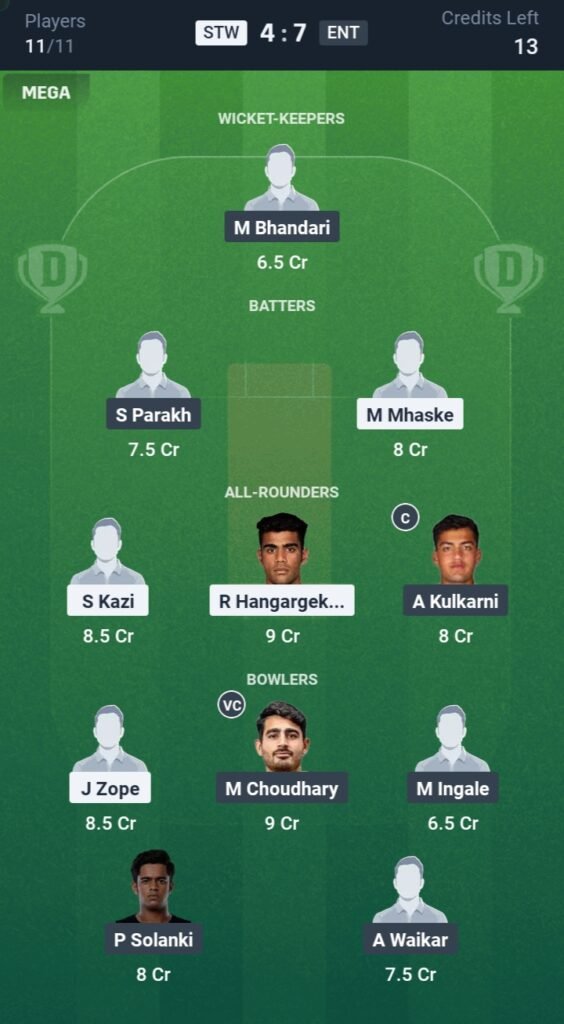 STW vs ENT Today's Dream11 Team: 4th T20 Match & Promising Pitch Report 3 STW vs ENT Today’s Dream11 Fantasy Team: 4TH T20 Match & Promising Pitch Report