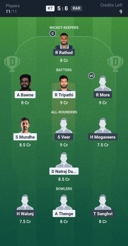 RAR vs KT Today's Dream11 Fantasy Team: 28th T20 Match & Promising Pitch Report 3 RAR vs KT Today's Dream11 Fantasy Team: 28th T20 Match & Promising Pitch Report