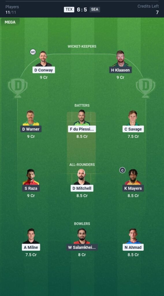 SEO vs TSK Today's Dream11 Fantasy Team: 7th T20 Match & Promising Pitch Report 3 SEO vs TSK Today's Dream11 Fantasy Team