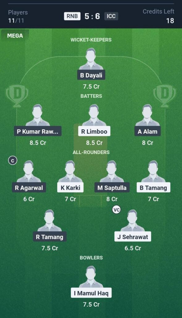 RNB vs ICC Today's Dream11 Fantasy Team: 10th T20 Match & Promising Pitch Report 3 RNB vs ICC Today's Dream11 Fantasy Team: 10th T20 Match & Promising Pitch Report