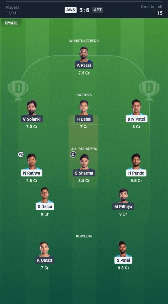 AWS vs APT Today's Dream11 Fantasy Team: 13th T20 Match & Promising Pitch Report 3 AWS vs APT Today's Dream11 Fantasy Team
