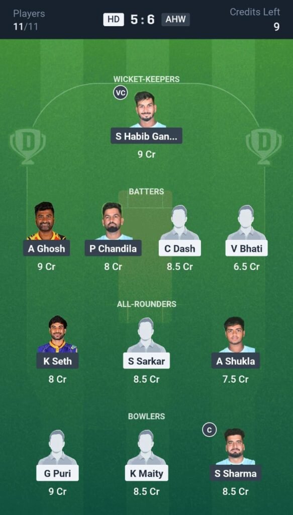 HD vs AHW Today's Dream11 Fantasy Team: 26th T20 Match & Promising Pitch Report 3 HD vs AHW Today's Dream11 Fantasy Team: 26th T20 Match & Promising Pitch Report