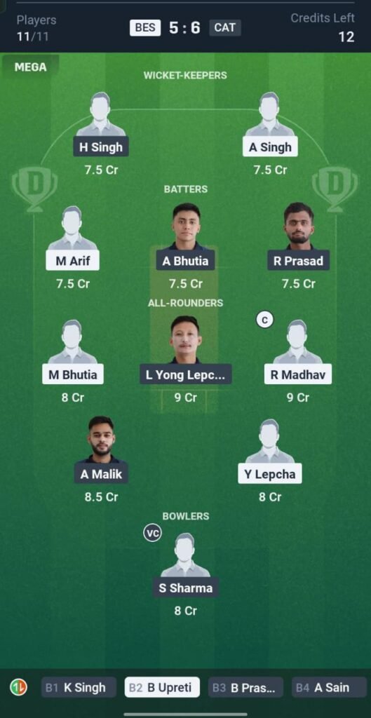 BES vs CAT Today's Dream11 Fantasy Team: 28th T20 Match & Promising Pitch Report