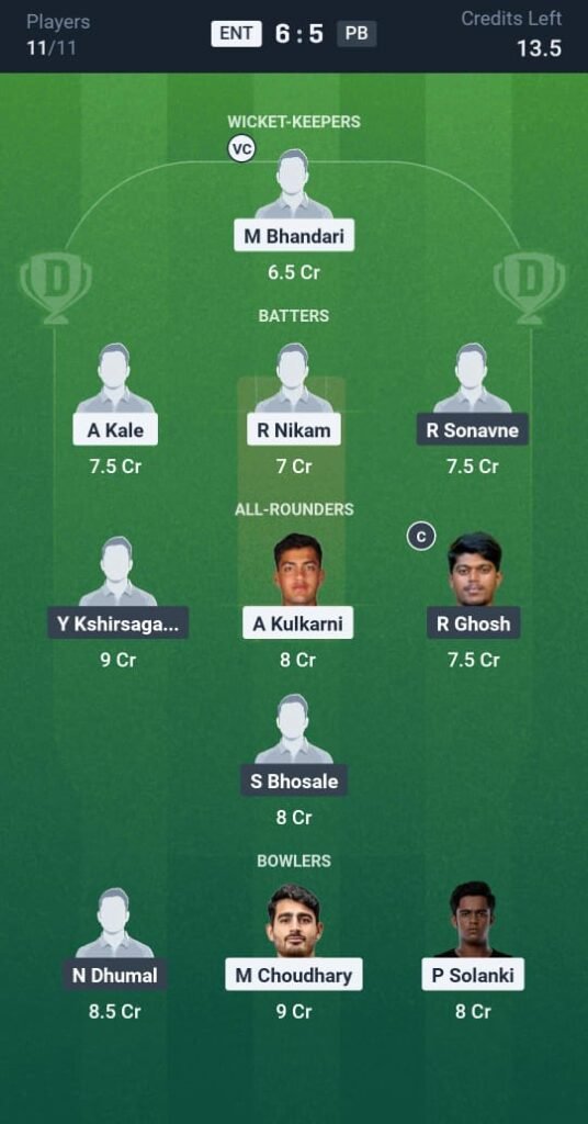 PB vs ENT Today's Dream11 Fantasy Team: 18th T20 Match & Promising Pitch Report 3 PB vs ENT Today's Dream11 Fantasy Team: 18th T20 Match & Promising Pitch Report