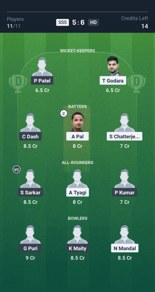 SSS vs HD Today's Dream11 Fantasy Team: 20th T20 2025
