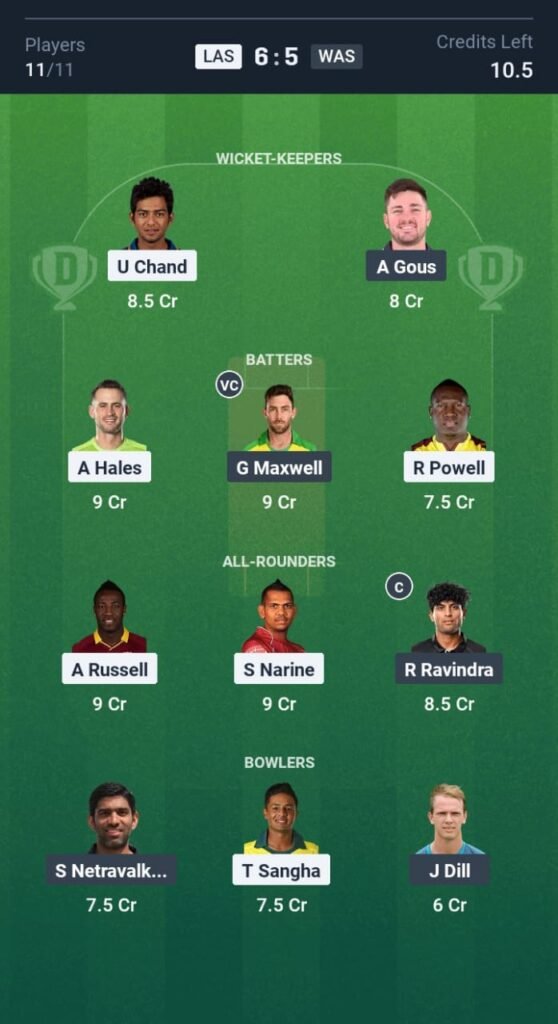 LAKR vs WSF Today's Dream11 Fantasy Team: 17th T20 2025