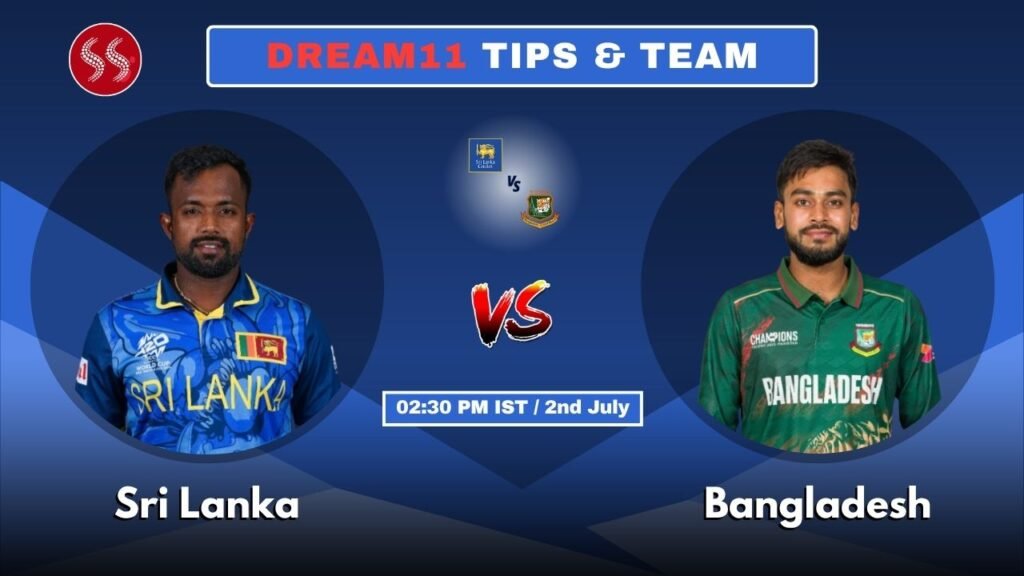 SL vs BAN Today's Dream11 Fantasy Team