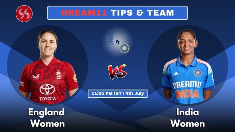ENG-W vs IND-W Today's Dream11 Fantasy Team
