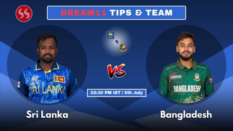 SL vs BAN Today's Dream11 Fantasy Team