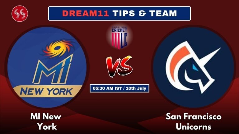 MI NY vs SFU Today's Dream11 Fantasy Team