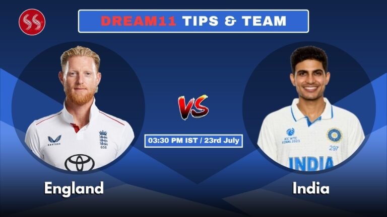ENG vs IND Today's Dream11 Fantasy Team