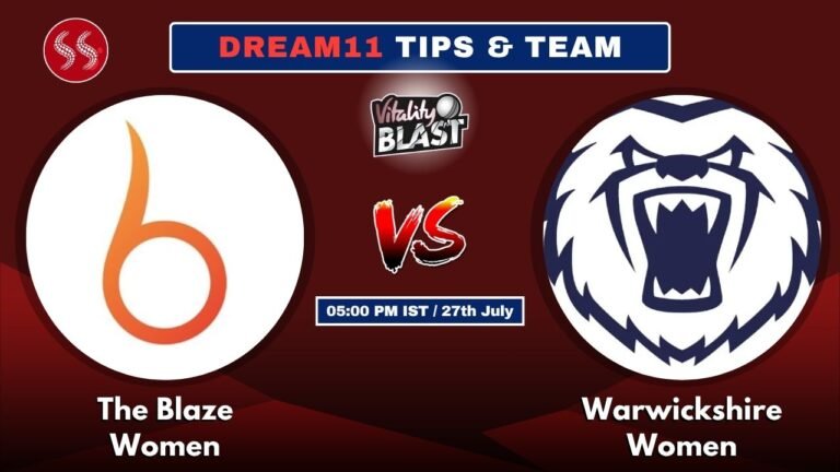 BLZ-W vs WAR-W Today's Dream11 Fantasy Team
