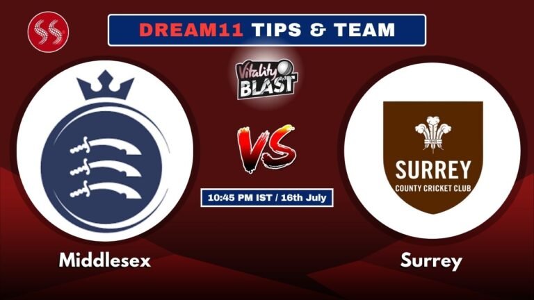 MID vs SUR Today's Dream11 Fantasy Team: