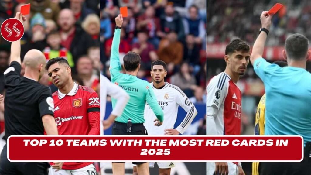 Top 10 Teams with the Most Red Cards