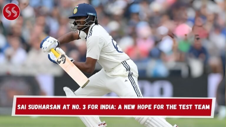 Sai Sudharsan at No. 3 for India: A New Hope for the Test Team